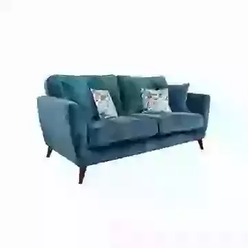 Elegant Velvet 3 Seater Sofa with Wooden Legs
